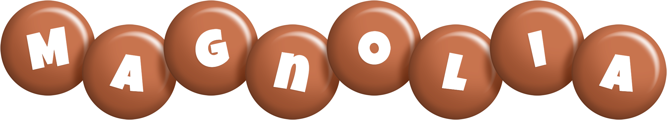 Magnolia candy-brown logo