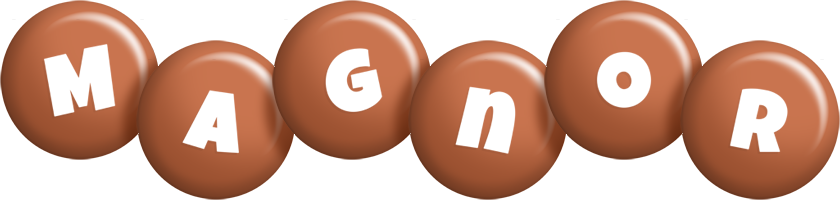 Magnor candy-brown logo