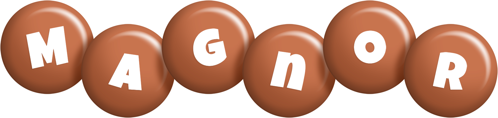 Magnor candy-brown logo