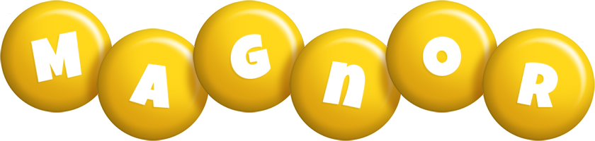 Magnor candy-yellow logo