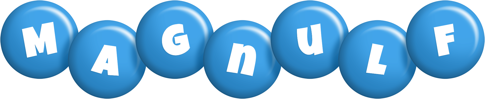 Magnulf candy-blue logo