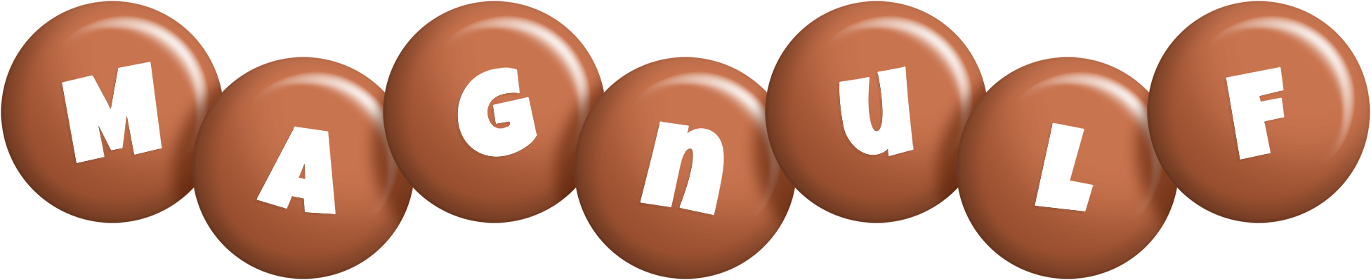 Magnulf candy-brown logo