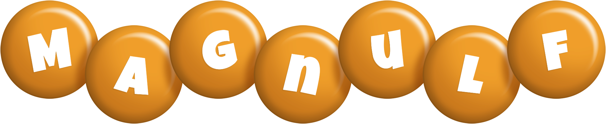 Magnulf candy-orange logo