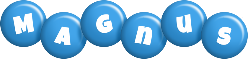Magnus candy-blue logo