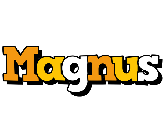 Magnus cartoon logo