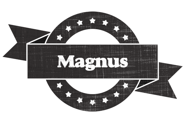Magnus grunge logo
