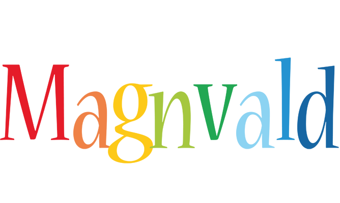 Magnvald birthday logo