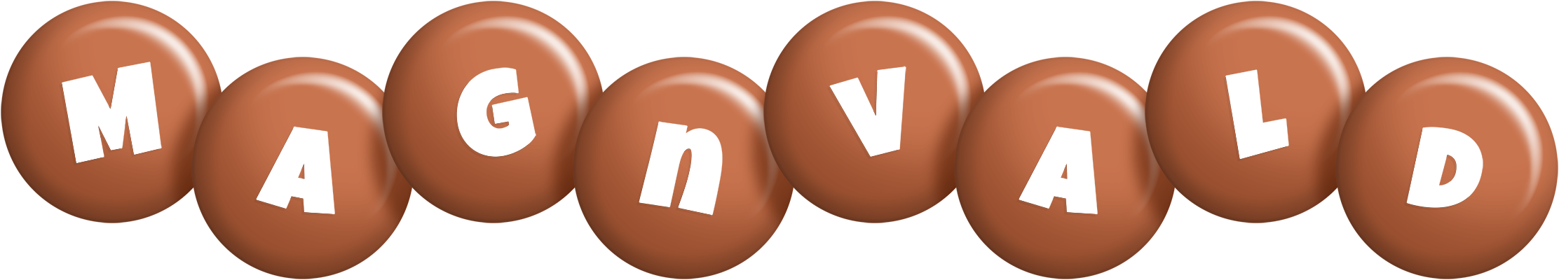 Magnvald candy-brown logo