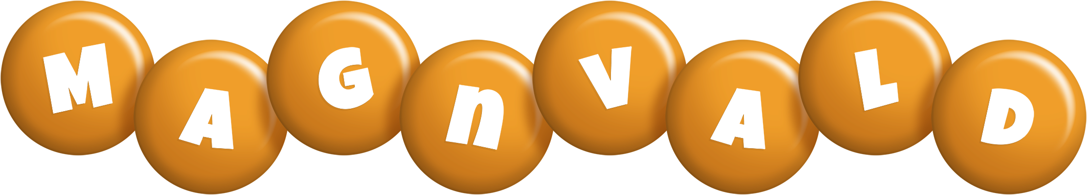Magnvald candy-orange logo