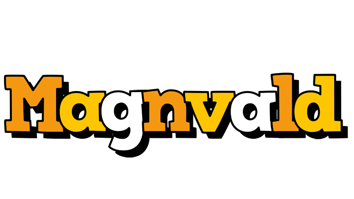Magnvald cartoon logo