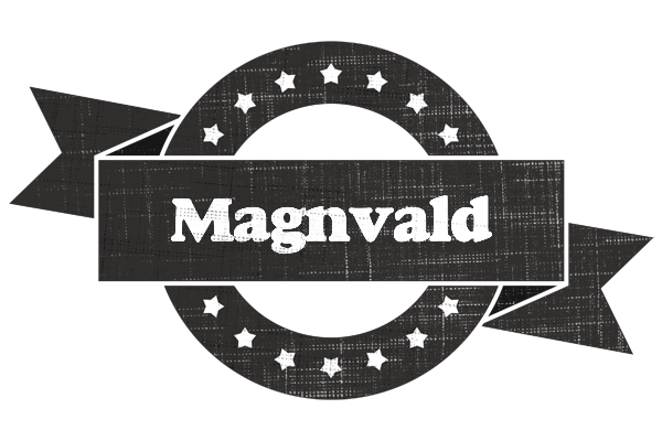 Magnvald grunge logo