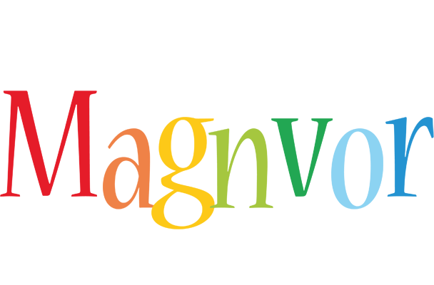 Magnvor birthday logo