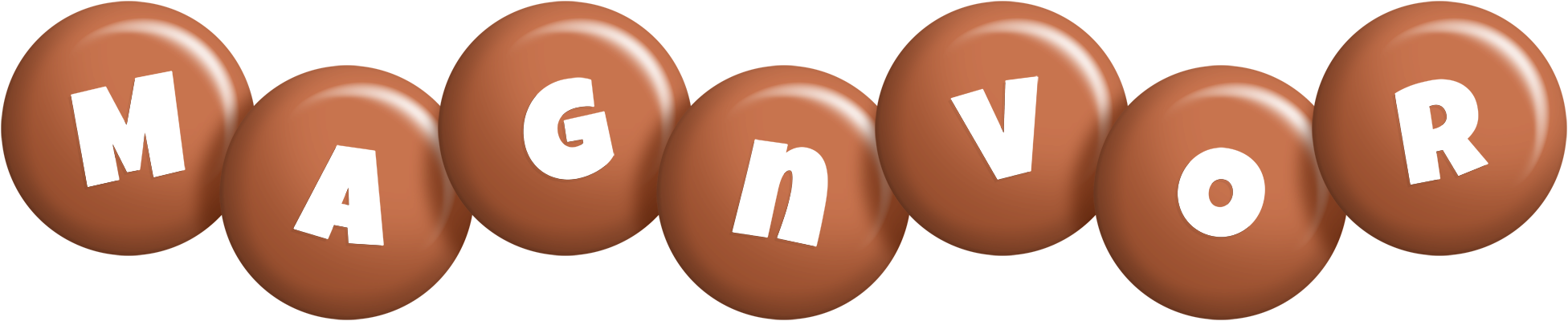Magnvor candy-brown logo