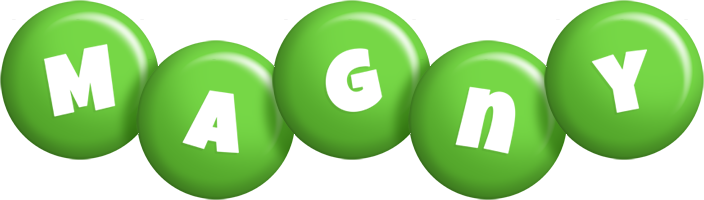 Magny candy-green logo