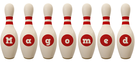 Magomed bowling-pin logo