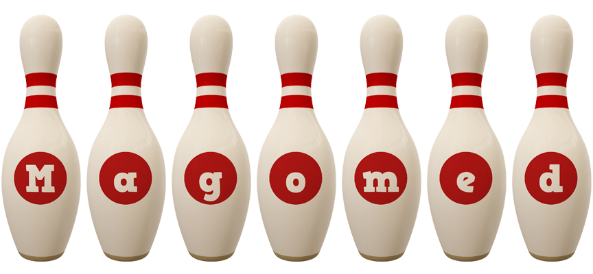 Magomed bowling-pin logo