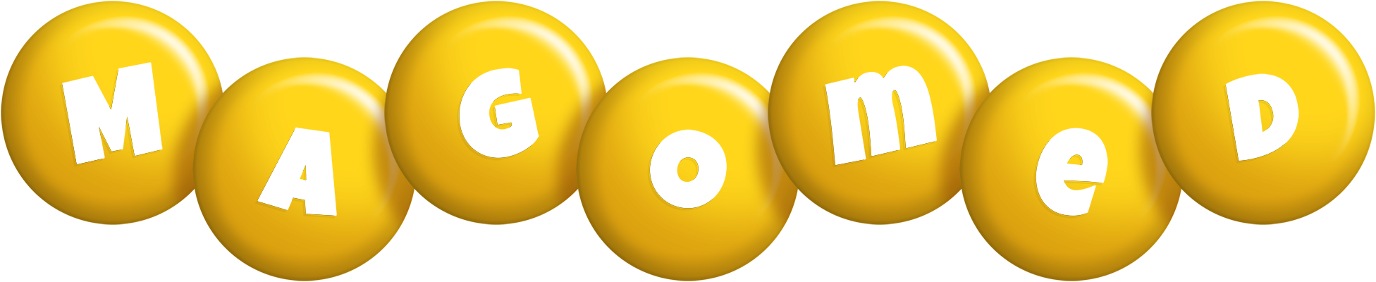 Magomed candy-yellow logo