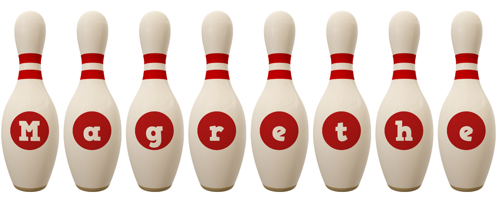 Magrethe bowling-pin logo