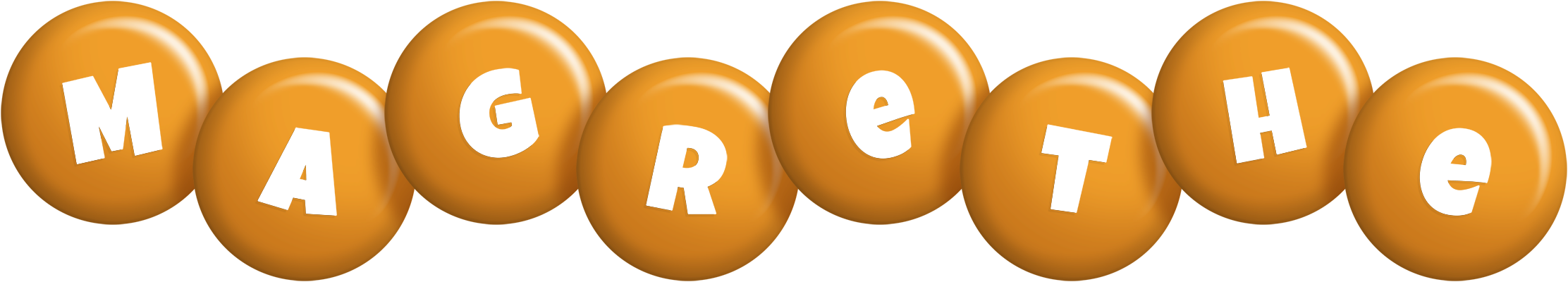 Magrethe candy-orange logo
