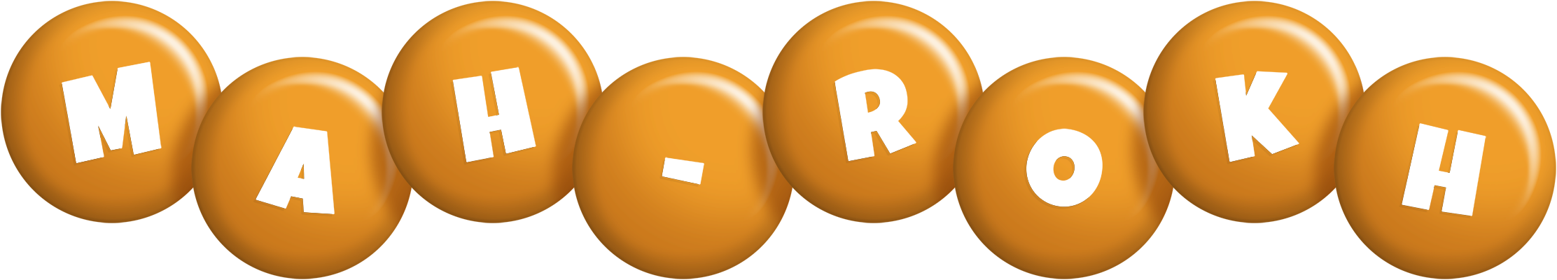 Mah-Rokh candy-orange logo