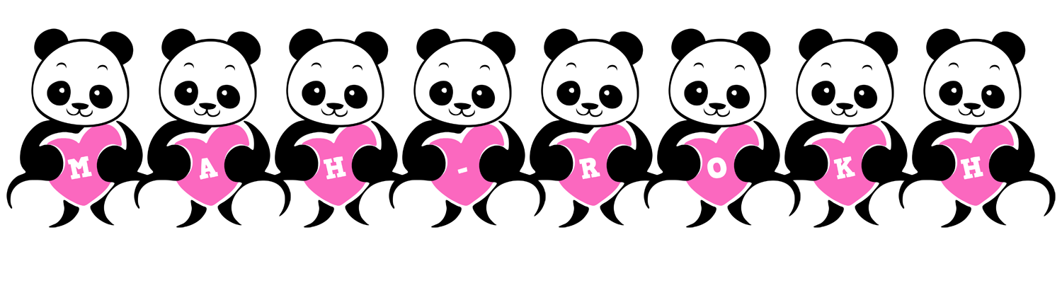 Mah-Rokh love-panda logo