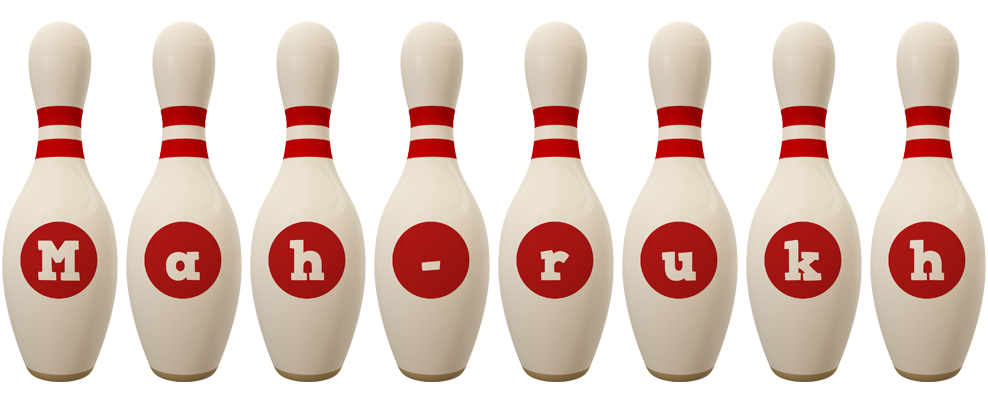 Mah-rukh bowling-pin logo