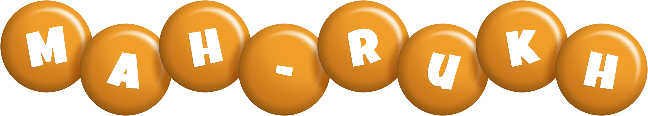Mah-rukh candy-orange logo