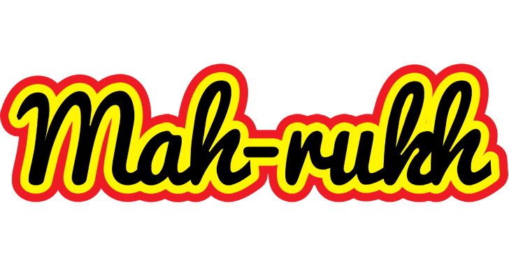 Mah-rukh flaming logo