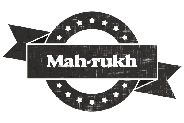 Mah-rukh grunge logo