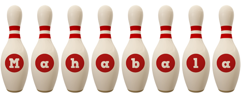 Mahabala bowling-pin logo