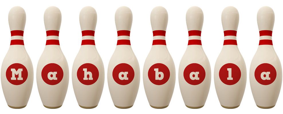 Mahabala bowling-pin logo