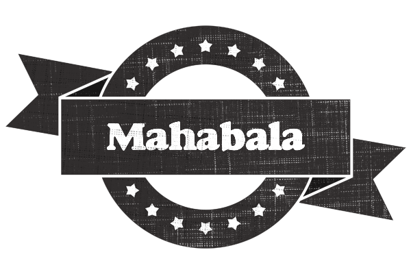 Mahabala grunge logo