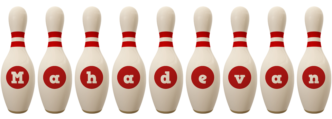 Mahadevan bowling-pin logo