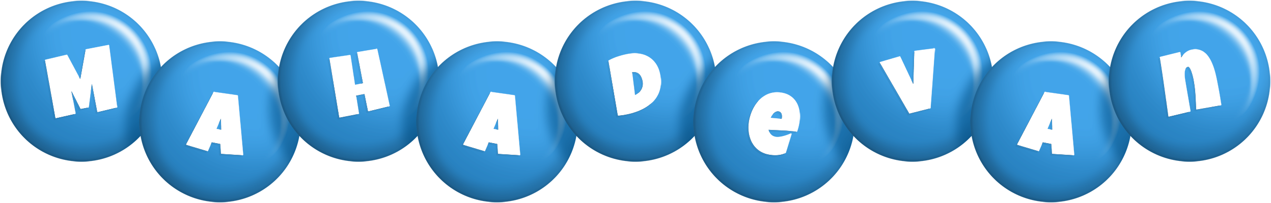 Mahadevan candy-blue logo