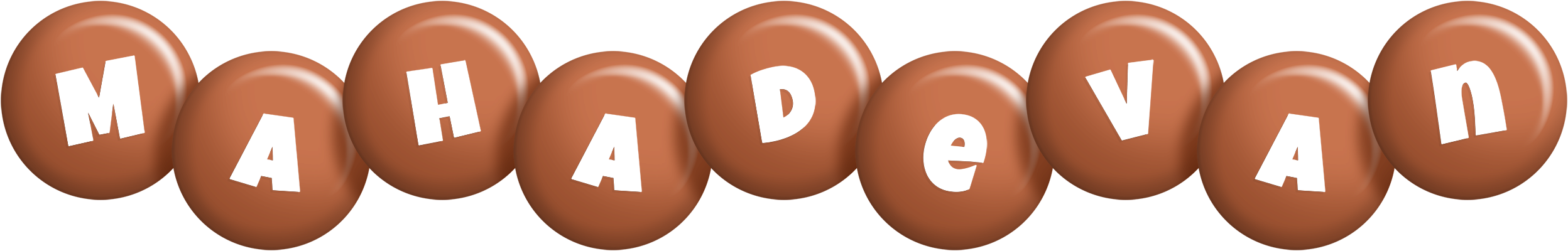 Mahadevan candy-brown logo