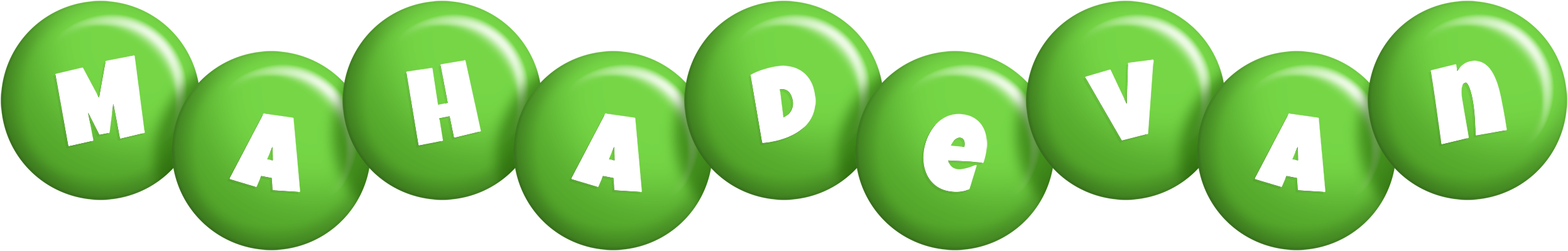 Mahadevan candy-green logo