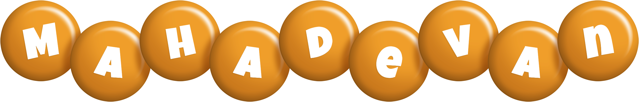 Mahadevan candy-orange logo