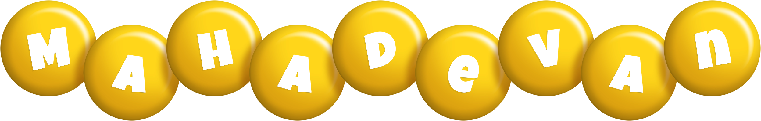 Mahadevan candy-yellow logo