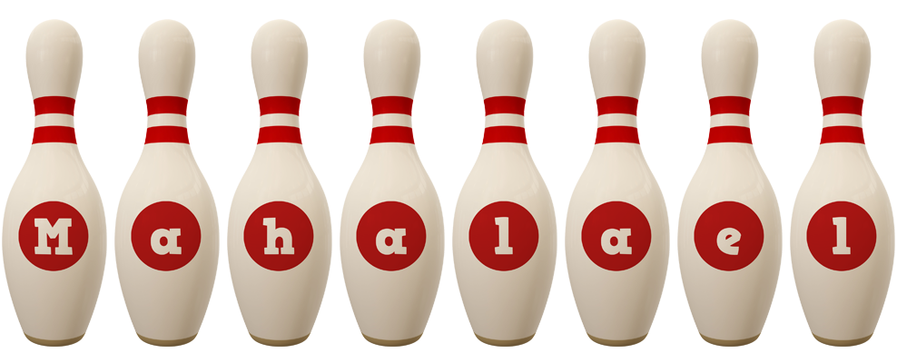 Mahalael bowling-pin logo