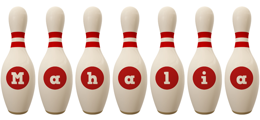 Mahalia bowling-pin logo