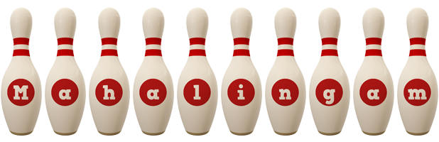 Mahalingam bowling-pin logo