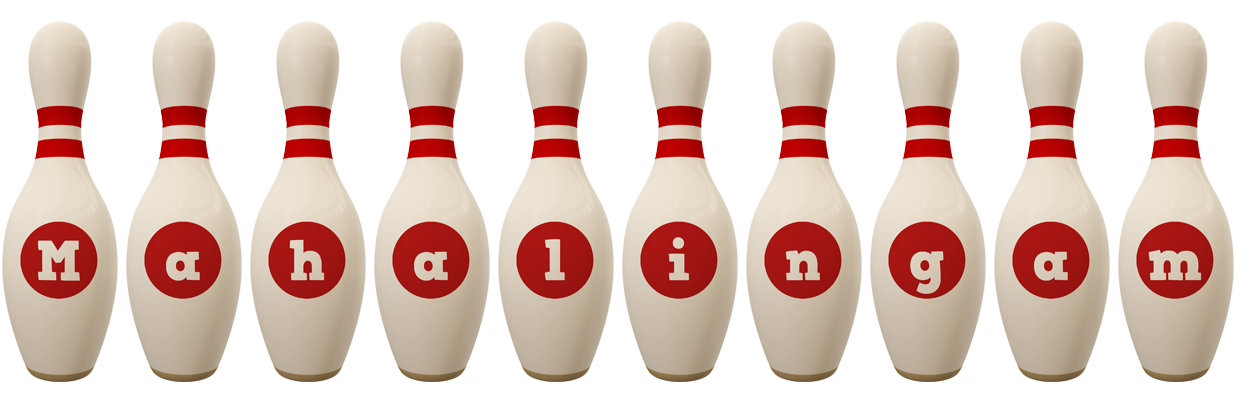 Mahalingam bowling-pin logo