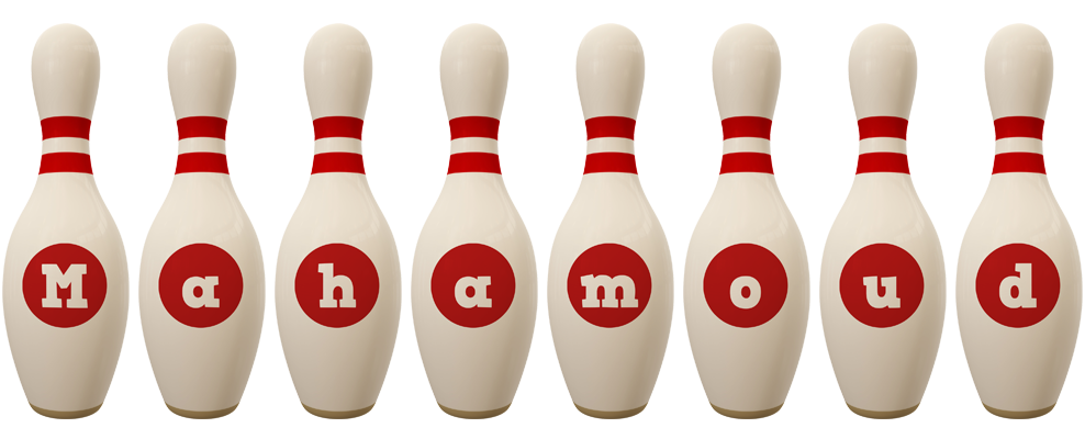 Mahamoud bowling-pin logo