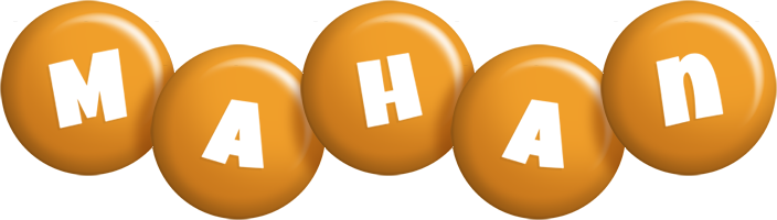 Mahan candy-orange logo
