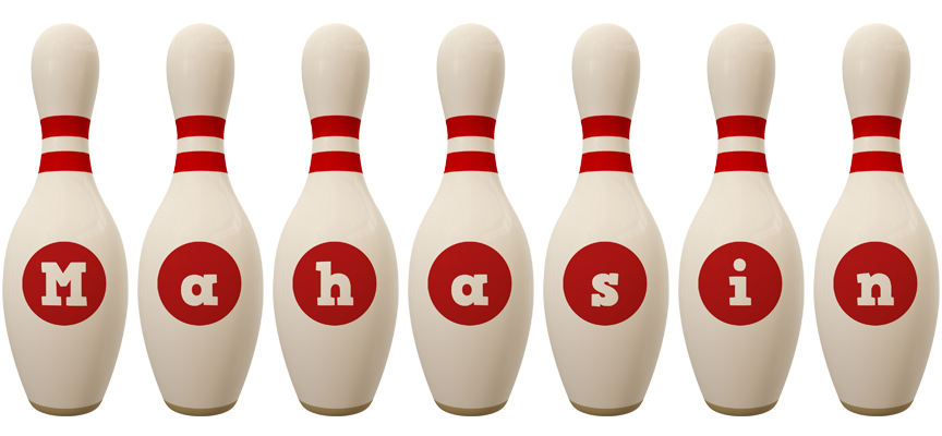 Mahasin bowling-pin logo