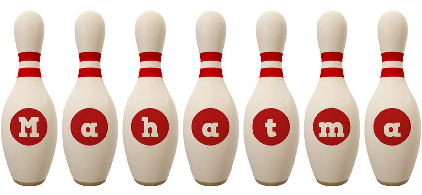 Mahatma bowling-pin logo