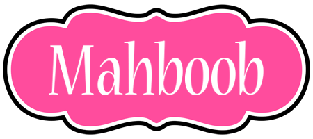 Mahboob invitation logo