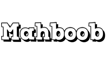 Mahboob snowing logo