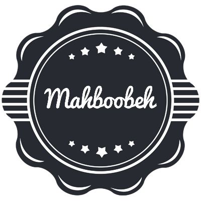Mahboobeh badge logo