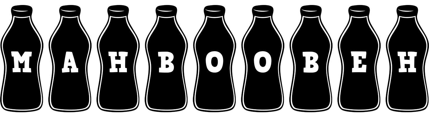 Mahboobeh bottle logo